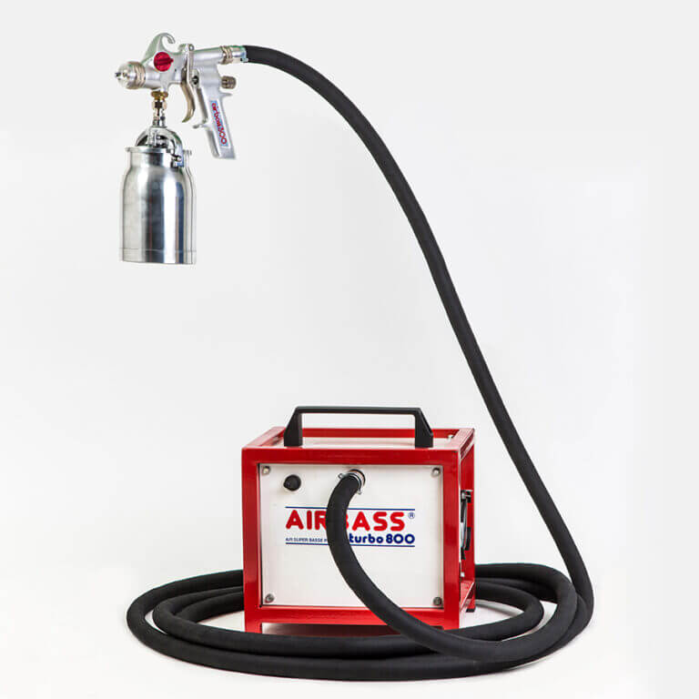 Sistema spray Airless Tecnover Airbass Turbo 800 con pistola, tubo e unità di alimentazione rossa