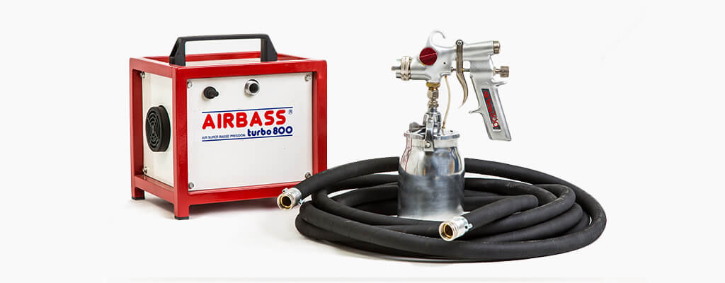 Sistema Airless AIRBASS Turbo 800 con pistola e serbatoio per verniciatura professionale Tecnover