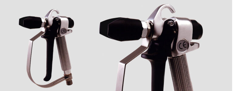 Pistole spray Airless professionali in metallo con impugnature nere per verniciatura Tecnover
