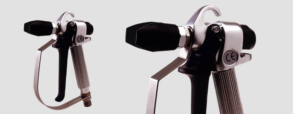 Pistole spray Airless professionali in metallo con impugnature nere per verniciatura Tecnover