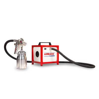 La verniciatura ecologica con la turbina HVLP Airbass Turbo 800.