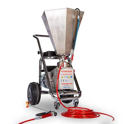 Pompa Airless professionale completa di pistola per la pitturazione a spruzzo.
