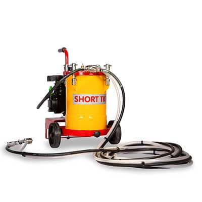 Short, il compressore per verniciatura a spruzzo ad aria continua.